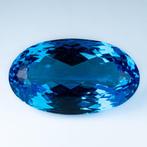 Blauw Topaas - 37.98 ct - International Gemological, Nieuw