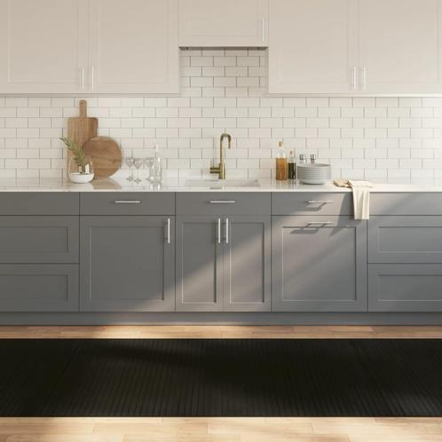 vidaXL Vloerkleed rechthoekig 100x500 cm bamboe zwart, Huis en Inrichting, Stoffering | Tapijten en Kleden, Zwart, Nieuw, Verzenden