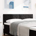 vidaXL Hoofdbord met diamanten blokken in zwart, 144 cm,, Verzenden, Nieuw, Zwart, Stof