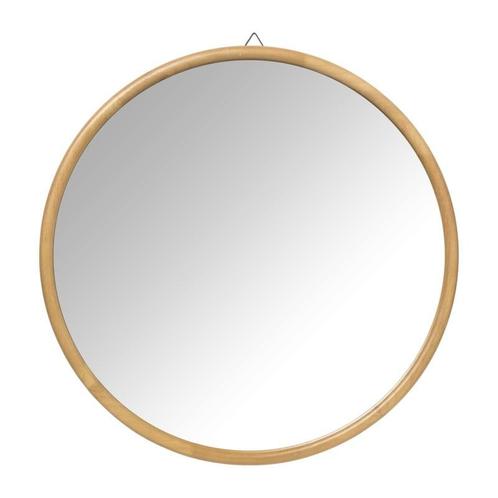 Spiegel Lindt - rond - bruin - ø60 cm, Huis en Inrichting, Woonaccessoires | Spiegels, Verzenden