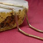 Gouden slangenschakel ketting, Ophalen of Verzenden, Gebruikt, Overige kleuren, Goud