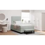 vidaXL Boxspring bed met matras Lichtgrijs 120 x 190 cm, Huis en Inrichting, Slaapkamer | Bedden, Verzenden, Nieuw, Stof