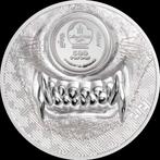 Mongolië. 500 Togrog 2021 Mystic Wolf Antique, 1 Oz (.999),
