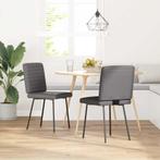 vidaXL Eetkamerstoelen 2 st kunstleer grijs, Huis en Inrichting, Stoelen, Verzenden, Nieuw, Grijs