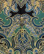 Katoen Batik Ornamant Petrol-Groen, Hobby en Vrije tijd, Nieuw, Groen