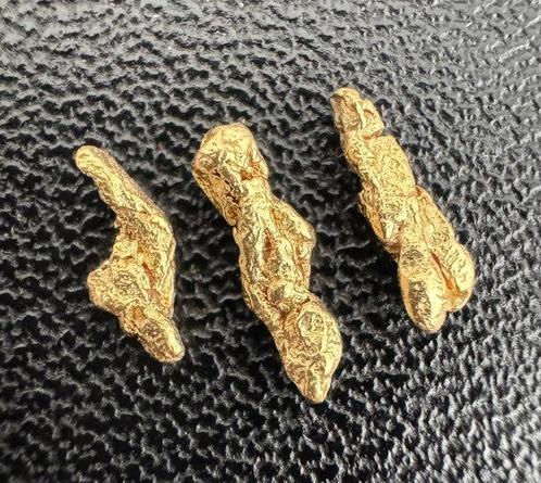Goud Goud nuggets- 0.5 g - (3), Verzamelen, Mineralen en Fossielen