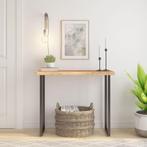 vidaXL Tafelblad rechthoekig natuurlijke rand 100x40x2,5 cm, Huis en Inrichting, Tafels | Eettafels, Verzenden, Nieuw