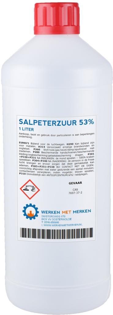 Wmm Chemie Salpeterzuur hno3 53 1 liter, Doe-het-zelf en Verbouw, Overige Doe-het-zelf en Verbouw, Nieuw, Verzenden