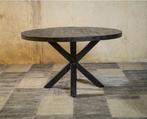 Ronde mango eettafel Zwart Black Spider Ø140 cm |, Ophalen of Verzenden, Nieuw