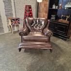 Cheserfield Haeck/Sting Relaxstoel elektrisch - Antiek Bruin, Huis en Inrichting, Ophalen of Verzenden, Nieuw, Leer, Chesterfield