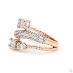 Ring - 14 karaat Roségoud - 1.04ct. tw. Diamant (Natuurlijk), Nieuw