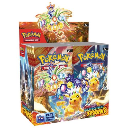 Surging Sparks - Booster Box, Hobby en Vrije tijd, Verzamelkaartspellen | Pokémon, Boosterbox, Nieuw, Foil, Ophalen of Verzenden