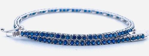 Zonder Minimumprijs - Armband - 18 karaat Witgoud Saffier, Sieraden, Tassen en Uiterlijk, Armbanden
