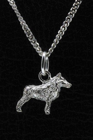Zilveren Schipperke ketting hanger - klein, Sieraden, Tassen en Uiterlijk, Kettinghangers, Verzenden