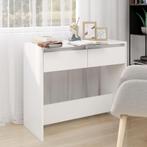 vidaXL Wandtafel 89x41x76,5 cm bewerkt hout wit, Verzenden, Nieuw