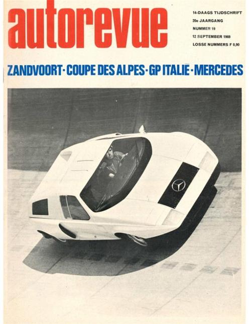 1969 AUTO REVUE MAGAZINE 19 NEDERLANDS, Boeken, Auto's | Folders en Tijdschriften