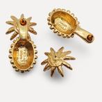 Oscar De La Renta - Verguld - Oorbellen - Ananas, Sieraden, Tassen en Uiterlijk, Oorbellen, Nieuw