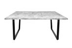 Moderne eettafel LOFT 160cm grijs betondesign zwart metalen, Ophalen of Verzenden, Nieuw