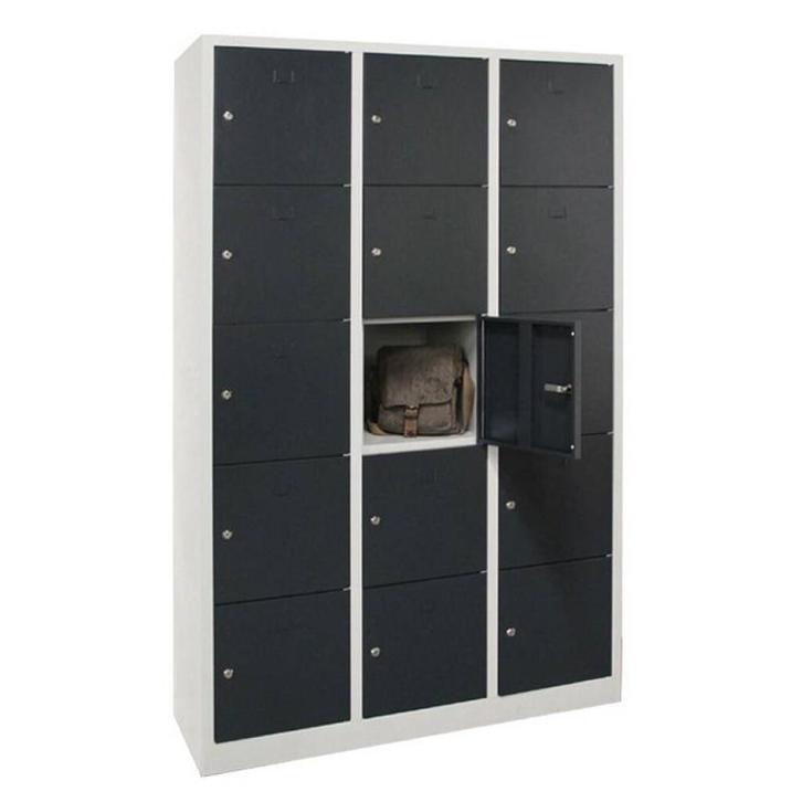 -9% Lockerkast Premium 15-deurs - Grijs - Gratis verzending, Huis en Inrichting, Kasten | Lockerkasten, Nieuw, Verzenden