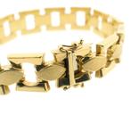 Gouden Bismarck schakel armband | 19 cm (schakelarmband), Ophalen of Verzenden, Gebruikt, Overige kleuren, Goud