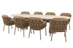 4SO Biarritz/Hampton 8-persoons ovale dining tuinset 300x110, Tuin en Terras, Tuinsets en Loungesets, Verzenden, Nieuw, Overige materialen