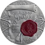 Ghana. 10 Cedis 2025 Immortal Glory, 2 Oz, Antique finish