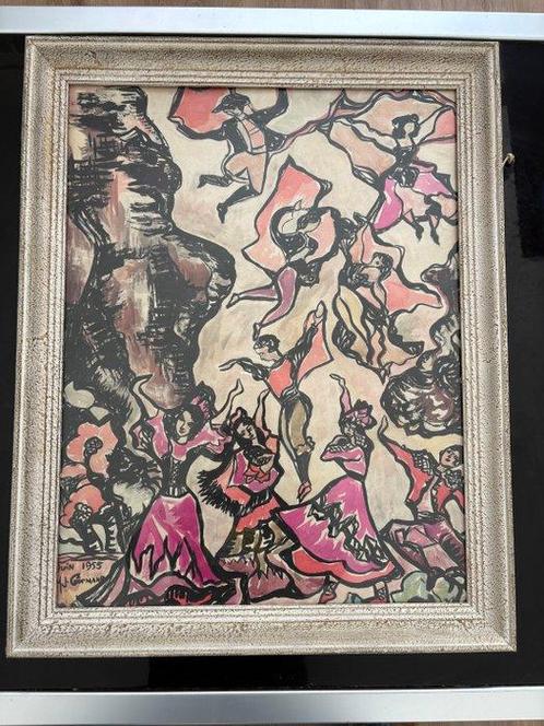 Johé Gormand (1905-1963) - Sans titre, Antiek en Kunst, Kunst | Schilderijen | Modern