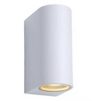 Witte up down wandlamp modern, Zora, IP44, Ophalen of Verzenden, Nieuw, Aluminium, Wandlamp