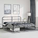 vidaXL Bedframe met hoofd- en voeteneinde metaal zwart, Huis en Inrichting, Slaapkamer | Bedden, Verzenden, Zwart, Metaal, Nieuw
