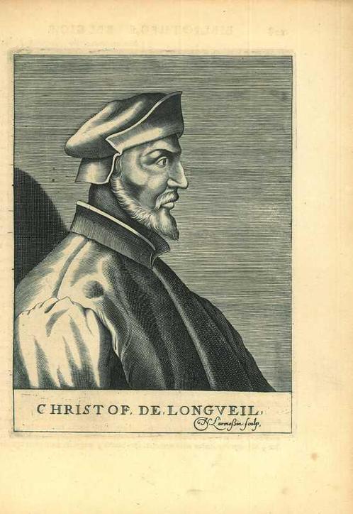 Portrait of Christophe de Longueil, Antiek en Kunst, Kunst | Etsen en Gravures