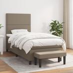 vidaXL Boxspring met matras stof taupe 90x190 cm, 90 cm, Eenpersoons, Verzenden, Nieuw