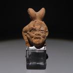 Oud-Egyptisch Terracotta Harpocrates Hoofdfiguur. Romeinse, Verzamelen