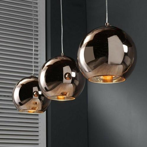 Hexia hanglamp koper glas globe - OUTLET A, Huis en Inrichting, Stoelen, Nieuw, Ophalen of Verzenden