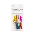 Gekleurde Cocktailprikkers Parasol Lang 10cm 10st, Verzenden, Nieuw