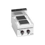 GGM Gastro | Elektrische kookplaat - 5,2 kW - 2 vierkante |, Verzenden, Nieuw, Inbouw