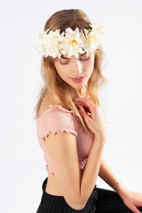 Bloemenkrans Haar Dahlia Wit Bloemen Haarband Bruiloft Fotos, Kleding | Dames, Carnavalskleding en Feestkleding, Accessoires, Nieuw