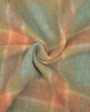 Polyester/Wol Ruit Blauw/Oranje, Hobby en Vrije tijd, Stoffen en Lappen, Blauw, Nieuw