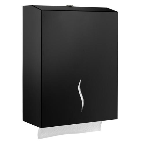 GGM Gastro | Papieren handdoekdispenser - voor 800 | PSPD8S, Huis en Inrichting, Badkamer | Badtextiel en Accessoires, Zwart, Verzenden