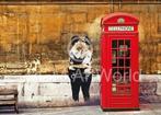 Kunstdruk Edition Street - Red Telephone Box 70x50cm, Huis en Inrichting, Woonaccessoires | Schilderijen, Tekeningen en Foto's