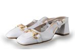 Stefano Lauran Slingbacks in maat 39 Wit | 10% extra korting, Kleding | Dames, Schoenen, Verzenden, Wit, Zo goed als nieuw, Stefano Lauran