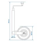 ProPlus Inklapbaar neuswiel - metalen velg - PU band - Ø..., Ophalen of Verzenden, Nieuw