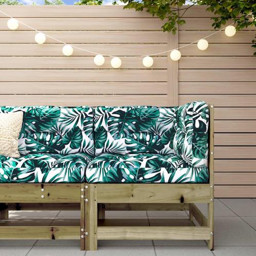 vidaXL Hoekbank met kussens geïmpregneerd grenenhout, Tuin en Terras, Tuinsets en Loungesets, Nieuw, Verzenden