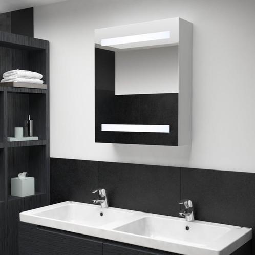 vidaXL Badkamerkast met spiegel en LED 50x13,5x60 cm, Huis en Inrichting, Tafels | Kaptafels, Nieuw, Verzenden