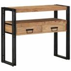 vidaXL Wandtafel met lade Bruin 90 x 33 x 75 cm Massief, Huis en Inrichting, Tafels | Bijzettafels, Verzenden, Nieuw, 60 cm of meer