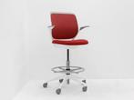 Werkstoel Steelcase Cobi - stof rood - 5-poots wit -, Ophalen of Verzenden, Gebruikt