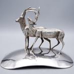 sculptuur, Ciervos - 15 cm - .925 zilver