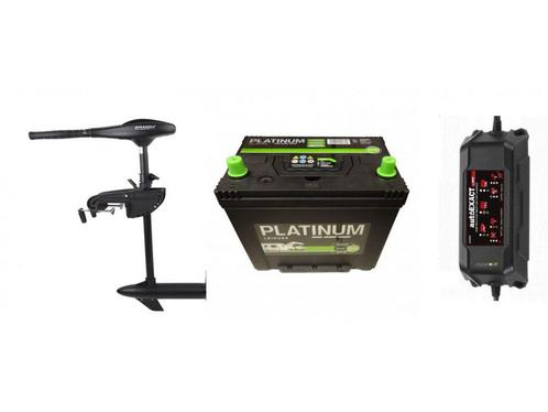 Fluistermotor 86LBS + 2x 110ah accu + 5ah acculader, Auto-onderdelen, Accu's en Toebehoren, Verzenden