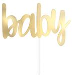 Cake Topper Baby Goud, Ophalen of Verzenden, Nieuw