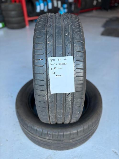 235/50/18 CONTI SPORTCONTACT 5 5,8MM 2 STUKS 120,-, Auto-onderdelen, Banden en Velgen, 18 inch, ARN erkend, BOVAG lid, Stiba lid