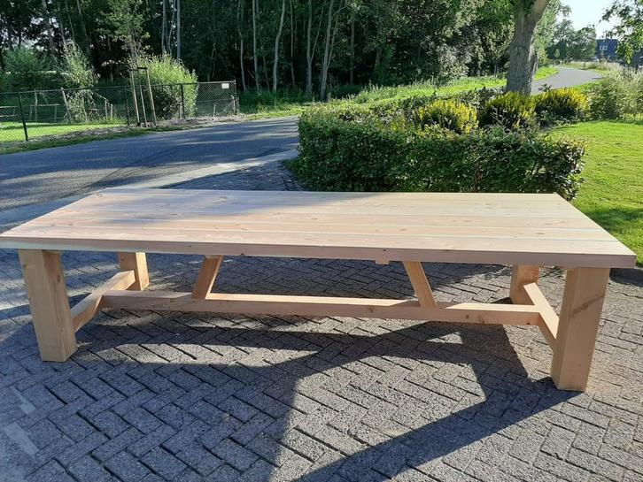 grote douglashout tuintafel 320x116x76 cm nu  maar €825,-, Tuin en Terras, Tuintafels, Nieuw, Hout, Rechthoekig